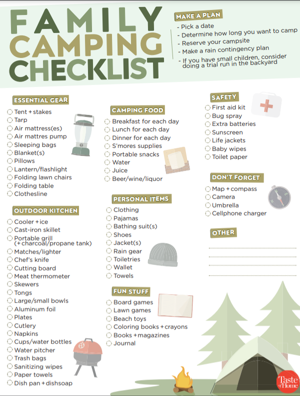 Family Camping Checklist