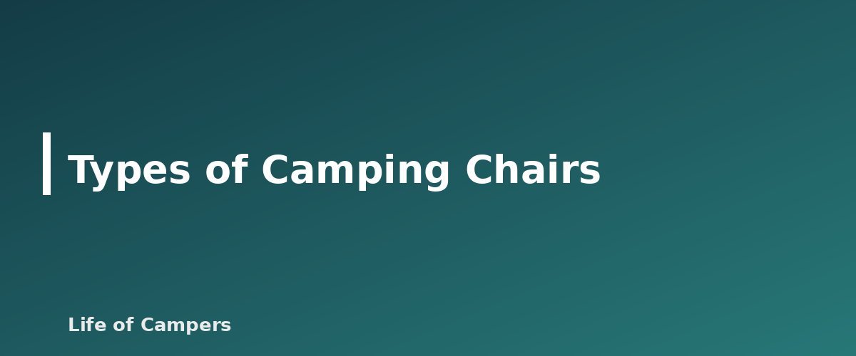 Types of Camping Chairs - illustration for Best Camping Chairs and Tables: What to Compare