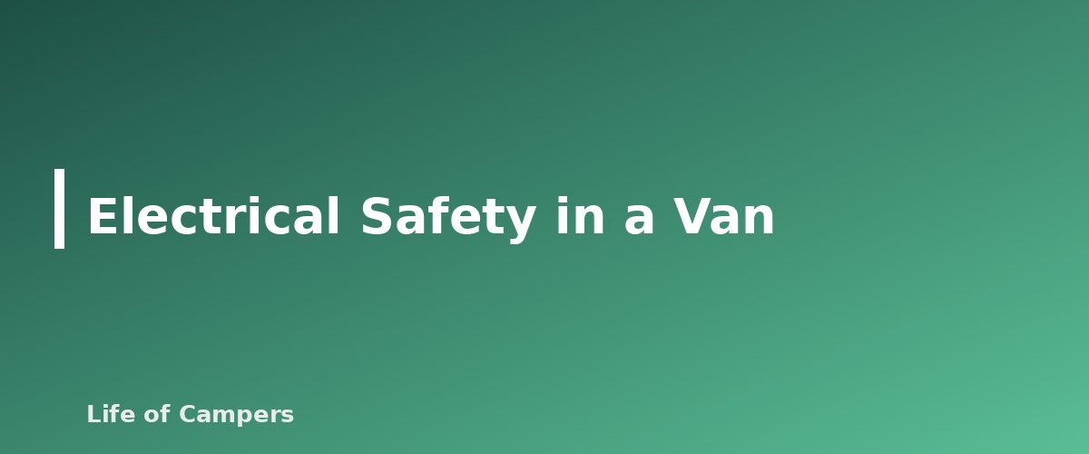 Electrical Safety in a Van - section banner for Camper Van Ventilation and Power Basics
