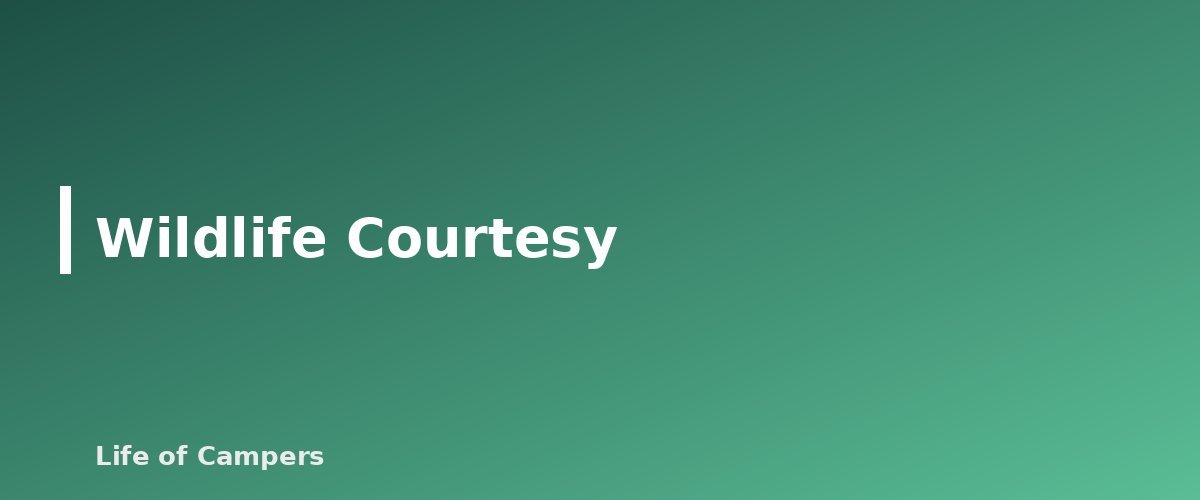 Wildlife Courtesy - section banner for Campground Etiquette