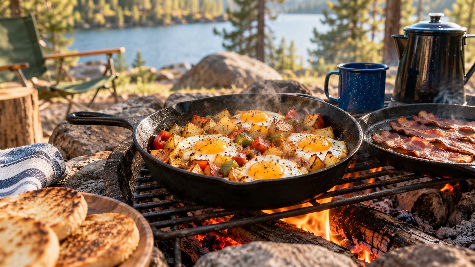 Campfire Breakfasts - Camping Breakfast Ideas: 15 Easy Options by Cooking Method