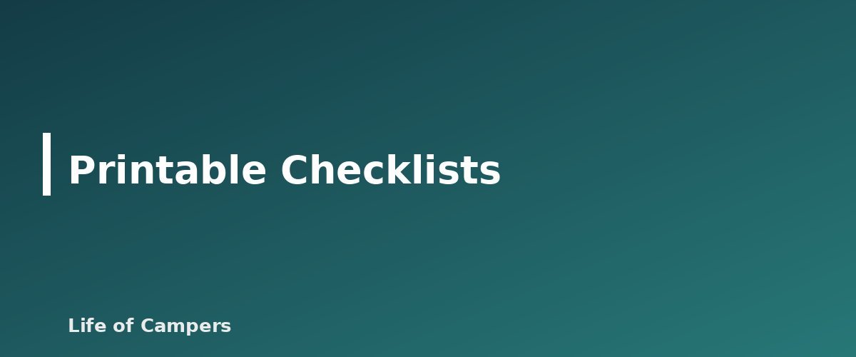 Printable Checklists - illustration for Camping Gear and Checklists: What to Pack for Every Type of Trip