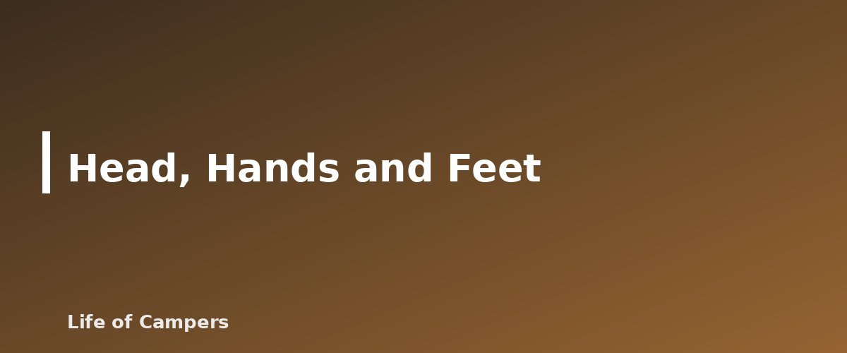 Head, Hands and Feet - illustration for Camping Clothing Layering System for Cool Nights