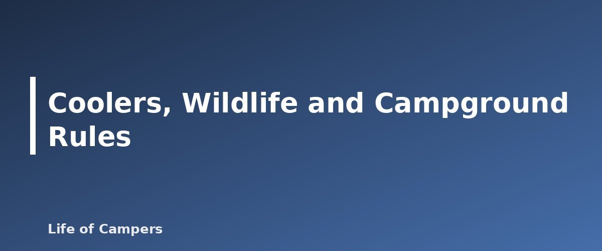 Coolers, Wildlife and Campground Rules - illustration for Camping Cooler Packing: Ice, Layers and Food Safety