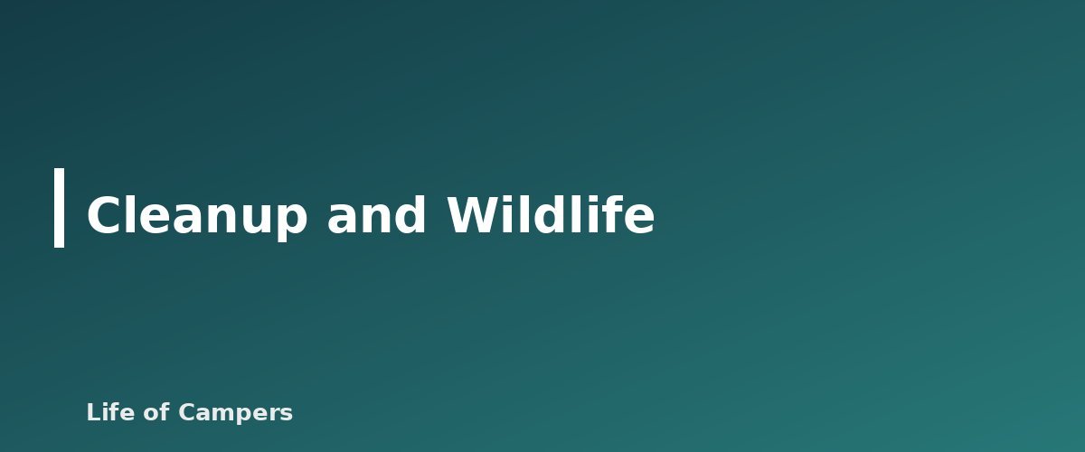 Cleanup and Wildlife - illustration for Camping Dessert Ideas Beyond S'mores