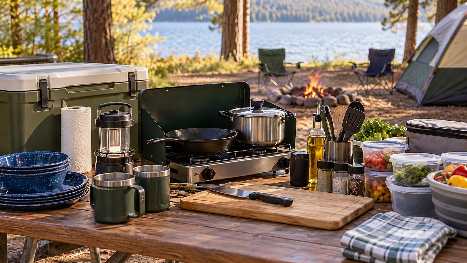 Camp Kitchen Checklist - Camping Food Guide: Meal Planning, Cooler Safety and Cooking Methods