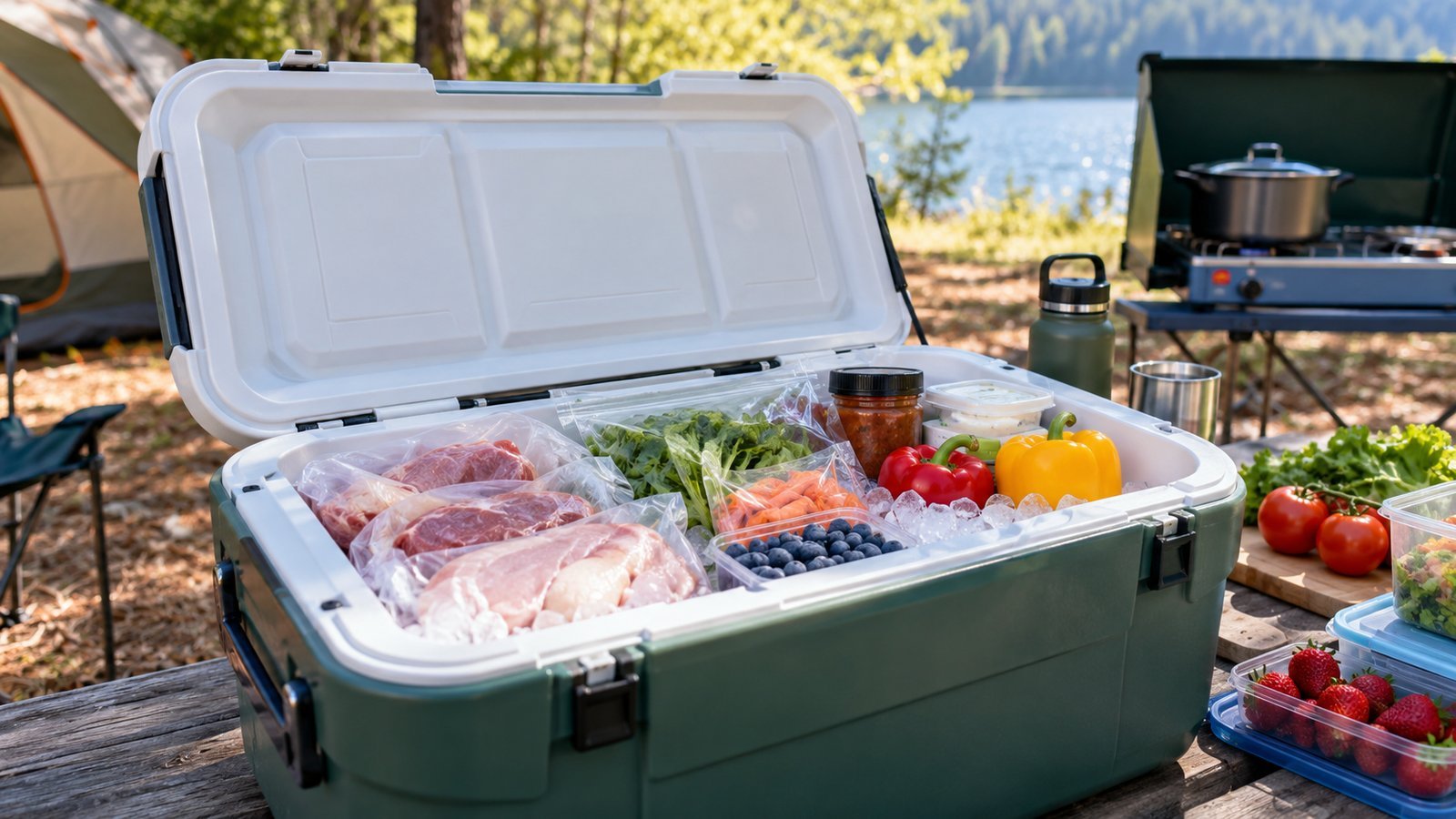 Pack a Cooler That Keeps Food Safe - Camping Food Guide: Meal Planning, Cooler Safety and Cooking Methods