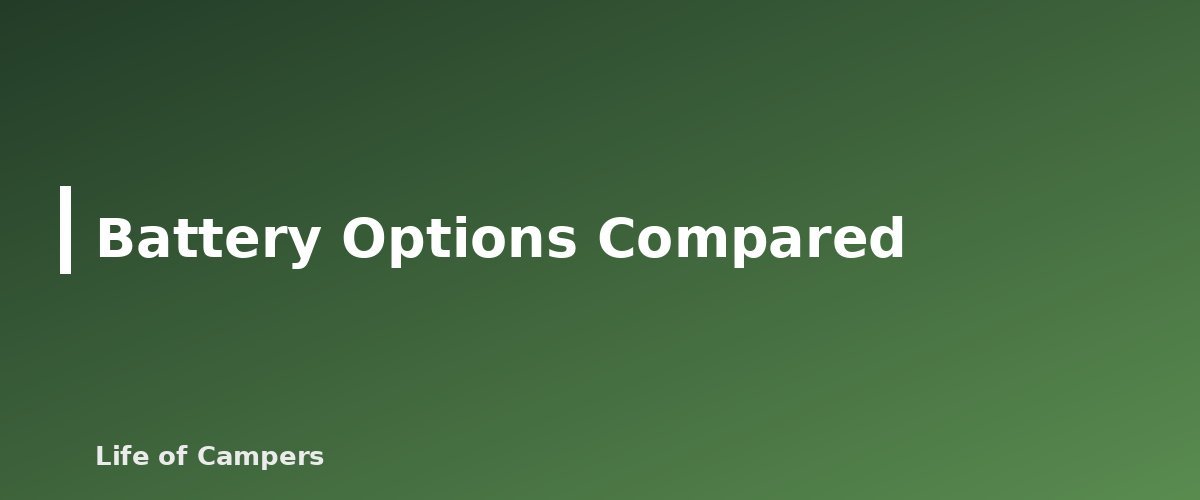 Battery Options Compared - illustration for Camping Lighting: Lanterns, Headlamps and Battery Options