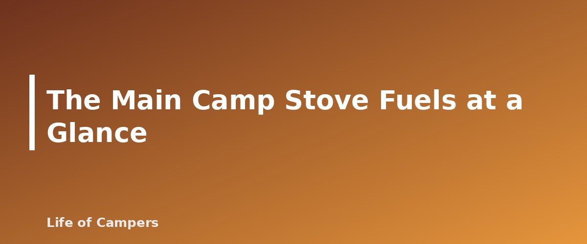 The Main Camp Stove Fuels at a Glance - section banner for Camping Stove Fuel Types Compared