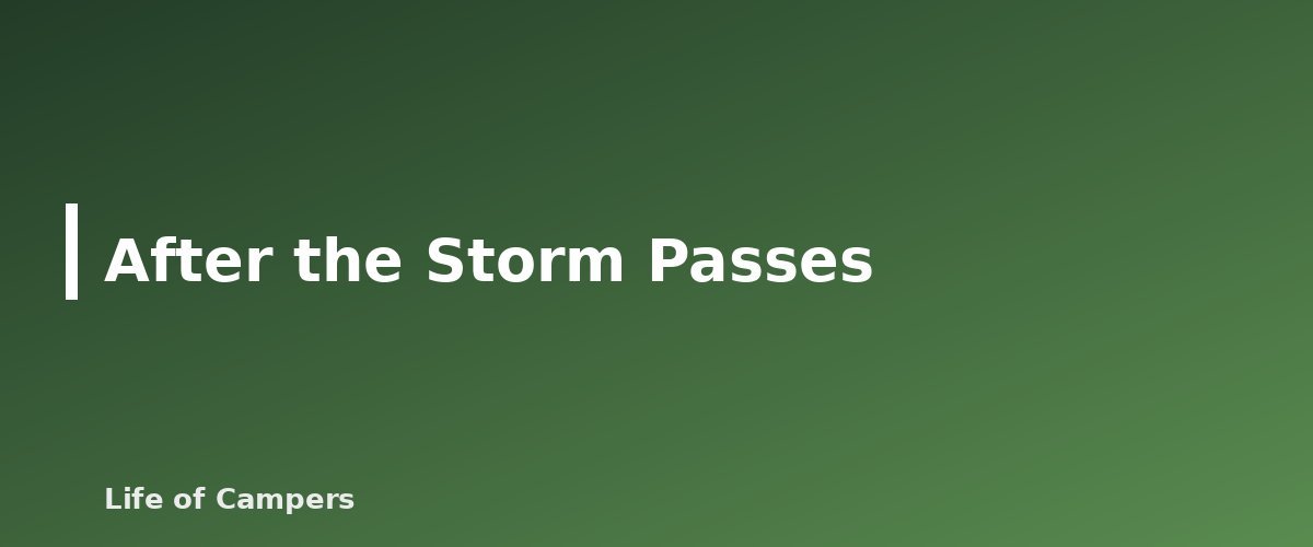 After the Storm Passes - illustration for Camping in Thunderstorms and Lightning: What to Do