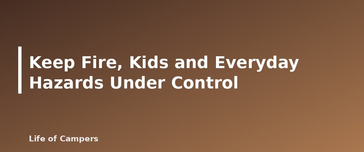 Keep Fire, Kids and Everyday Hazards Under Control - illustration for Campsite Safety Basics: Wildlife, Weather and Carbon Monoxide