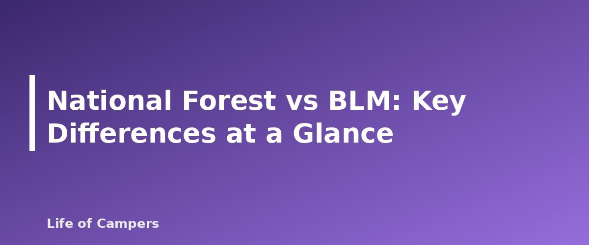 National Forest vs BLM: Key Differences at a Glance - section banner for Dispersed Camping Rules
