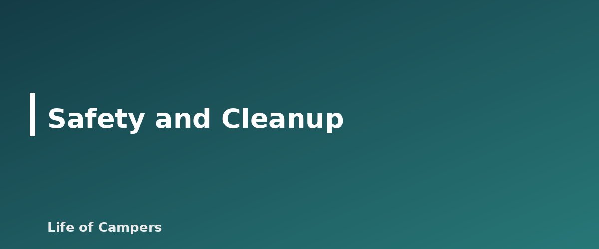 Safety and Cleanup - illustration for Dutch Oven Camping Recipes for Beginners
