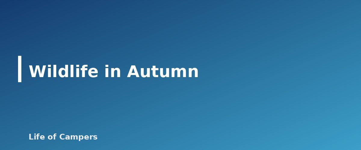 Wildlife in Autumn - section banner for Fall Camping Tips