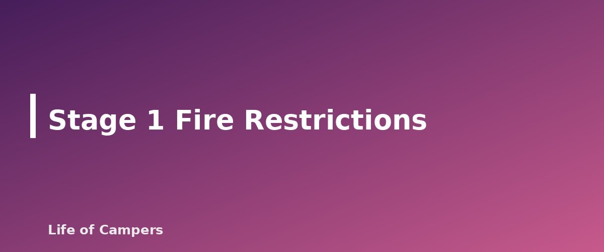 Stage 1 Fire Restrictions - section banner for Fire Restrictions on Public Lands
