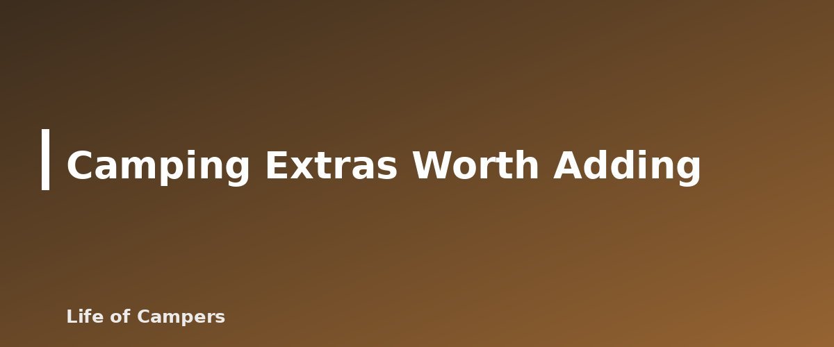 Camping Extras Worth Adding - illustration for First Aid Kit for Campers: Contents to Pack