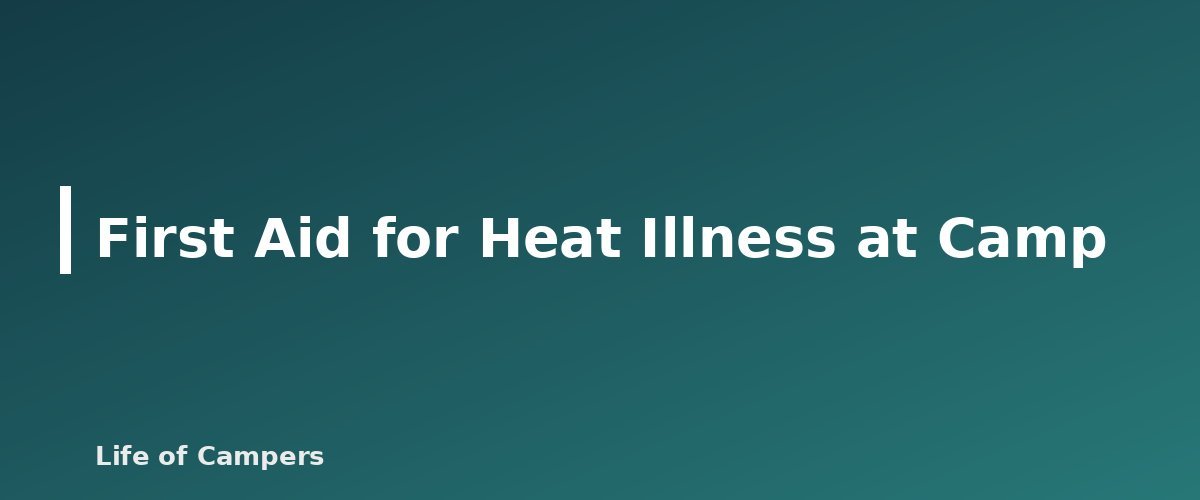 First Aid for Heat Illness at Camp - illustration for Hot-Weather Camping: Heat Illness and Cooling Tips