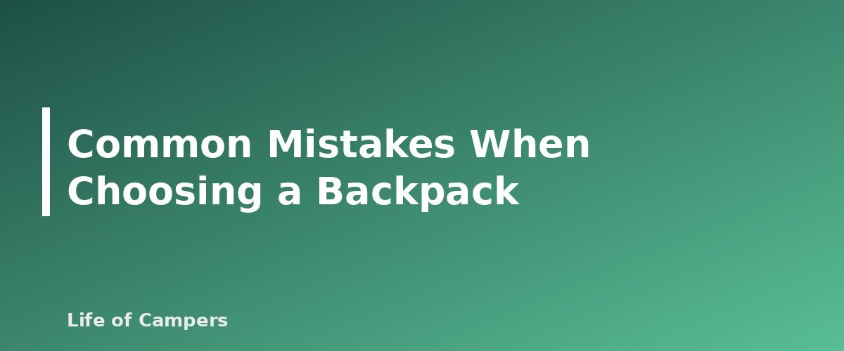 Common Mistakes When Choosing a Backpack - section banner for How to Choose a Backpacking Backpack