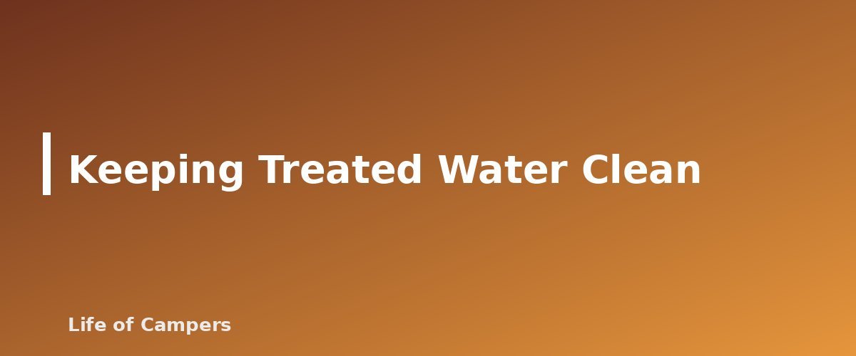 Keeping Treated Water Clean - section banner for How to Find and Treat Water While Camping
