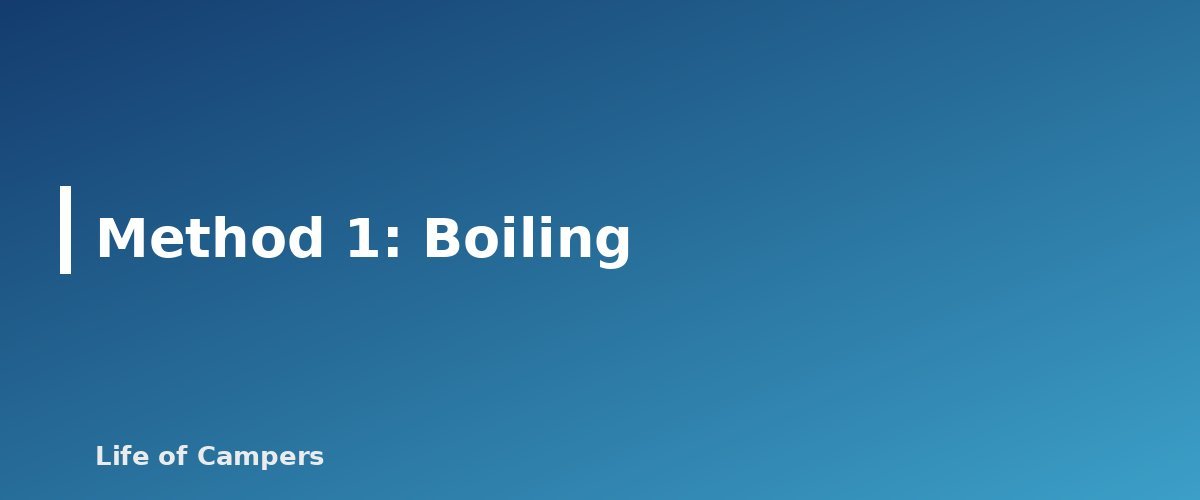 Method 1: Boiling - section banner for How to Find and Treat Water While Camping