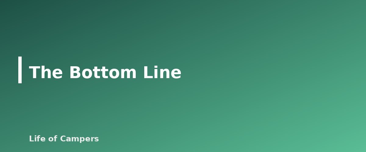 The Bottom Line - section banner for How to Find Free Campsites