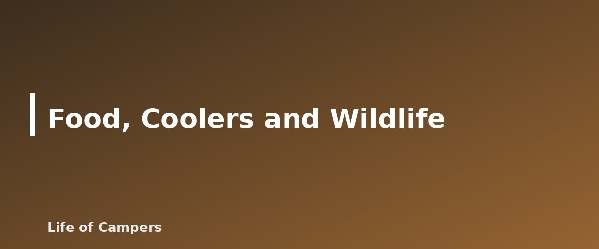 Food, Coolers and Wildlife - illustration for How to Pack a Car for Camping: Loading Order