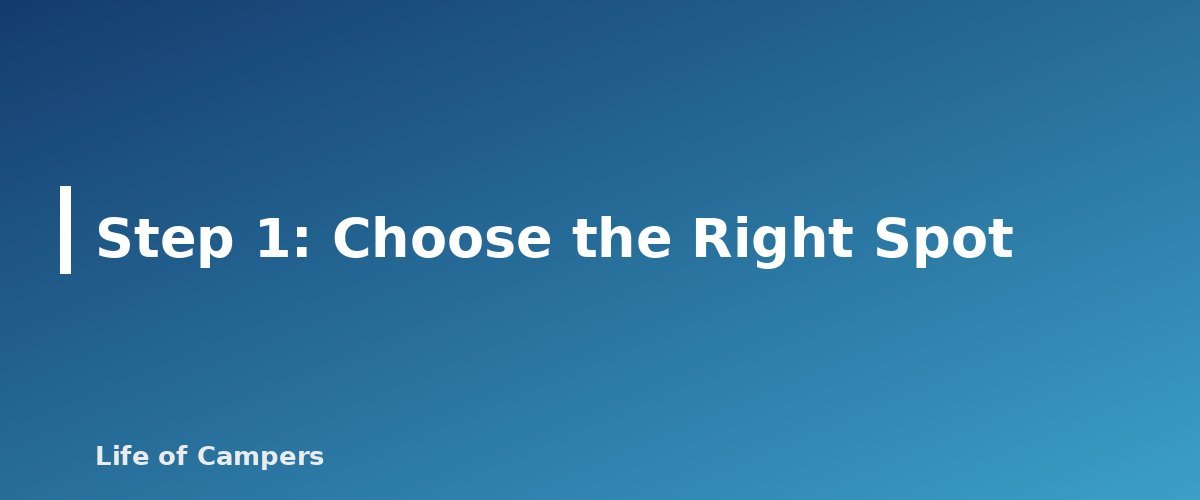 Step 1: Choose the Right Spot - section banner for How to Set Up a Tent