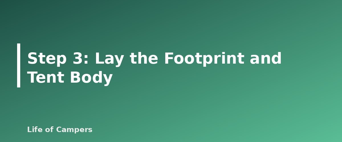 Step 3: Lay the Footprint and Tent Body - section banner for How to Set Up a Tent