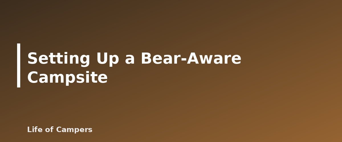 Setting Up a Bear-Aware Campsite - illustration for How to Store Food Safely From Bears and Raccoons