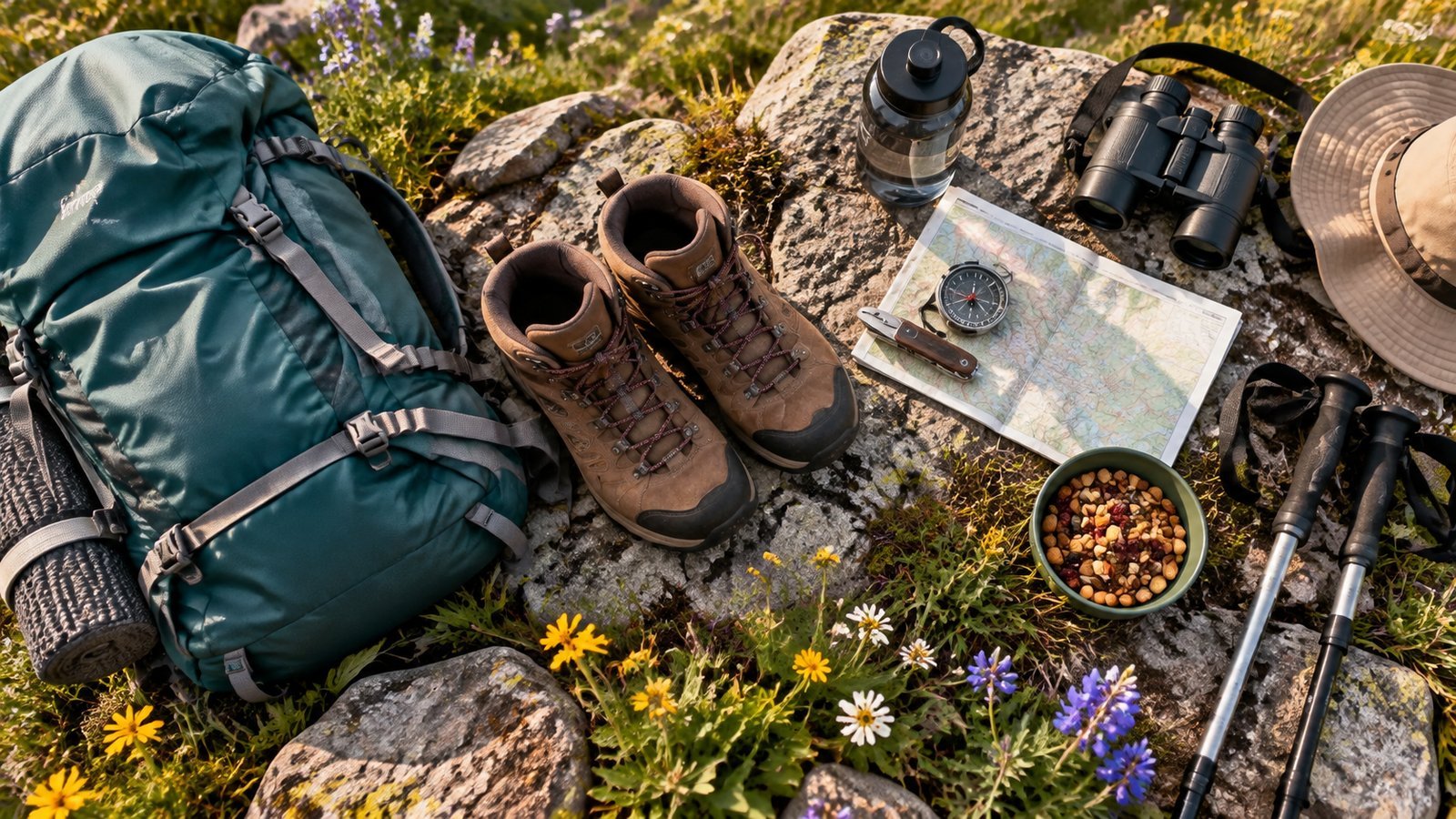 Principle 2: Travel and Camp on Durable Surfaces - camping illustration