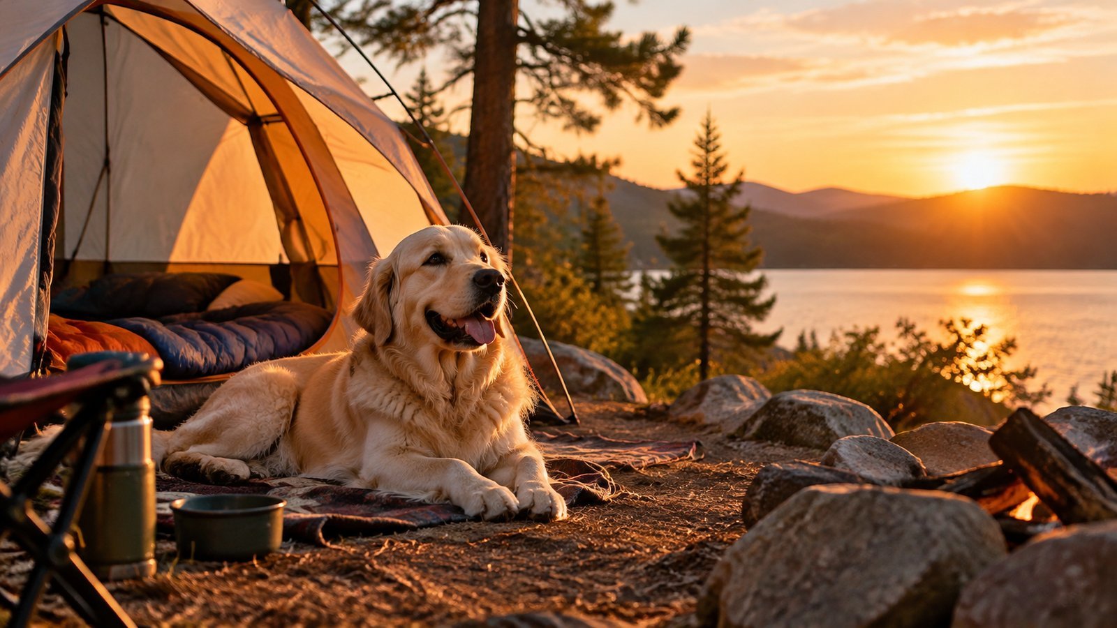 Pack for Your Dog - camping illustration