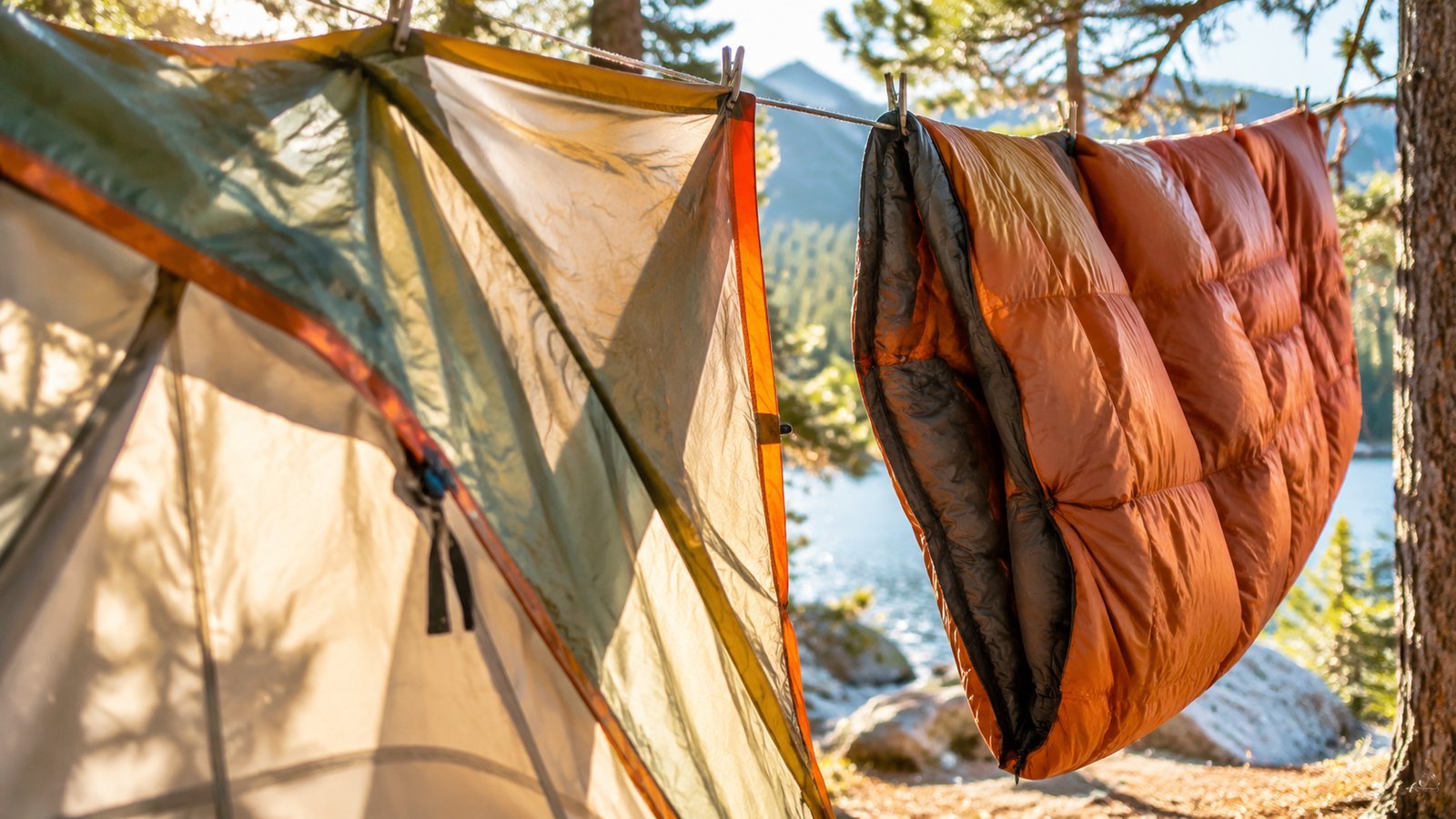 Unpack and Dry Everything First - camping illustration