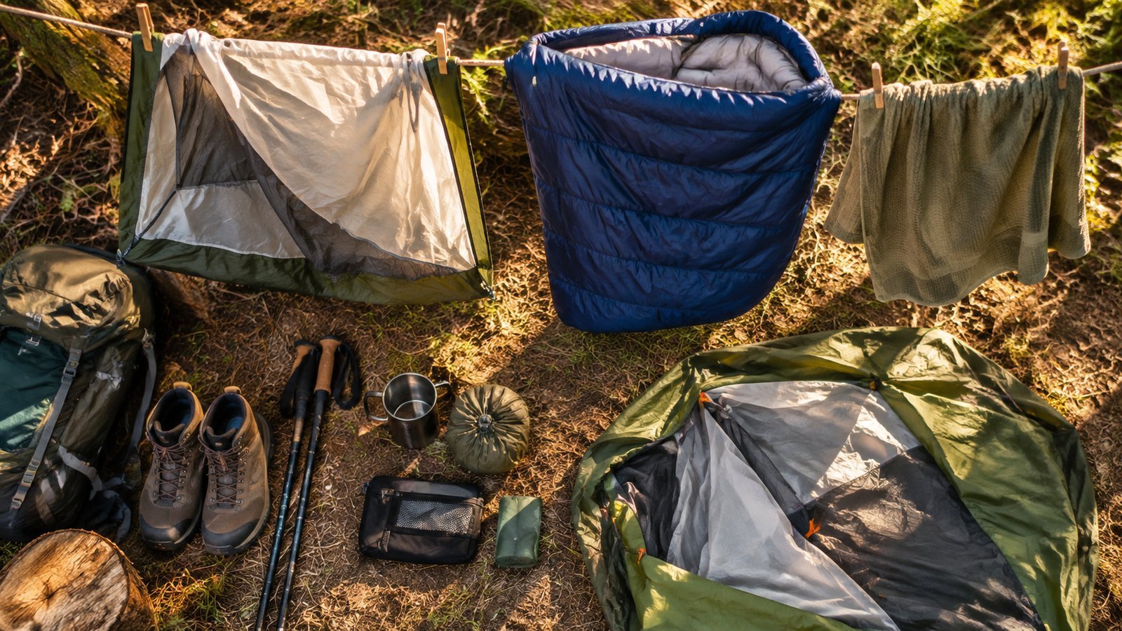 How to Clean a Tent - camping illustration