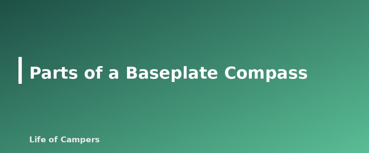 Parts of a Baseplate Compass - section banner for Map and Compass Basics for Campers