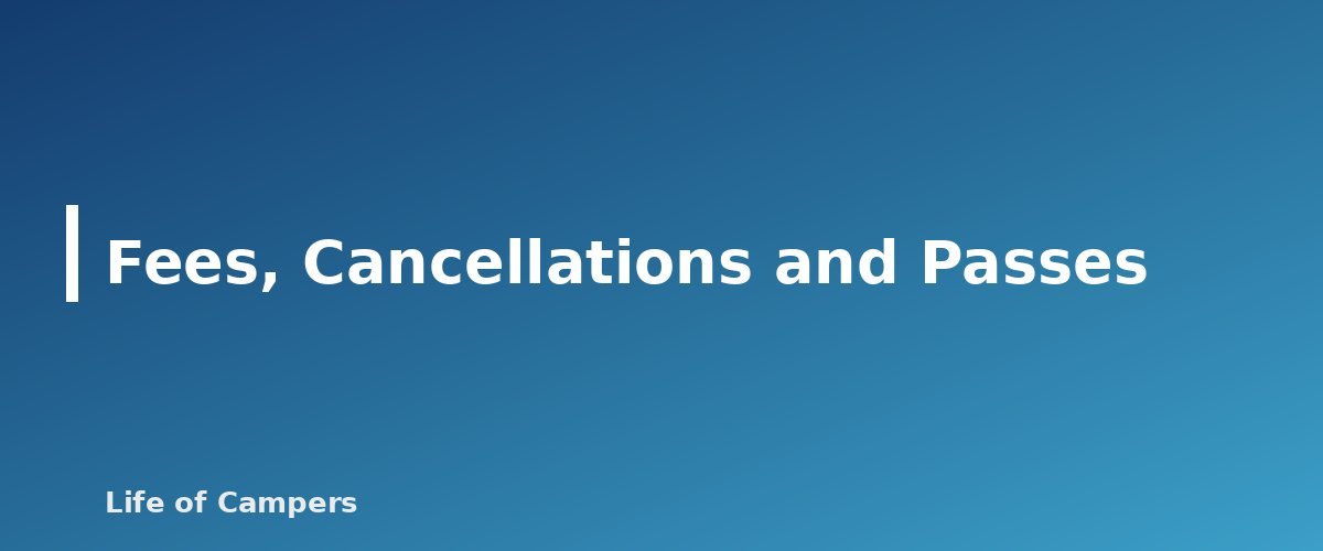 Fees, Cancellations and Passes - section banner for National Park Camping Reservations