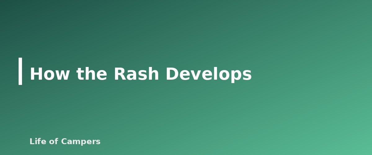 How the Rash Develops - section banner for Poison Ivy, Oak and Sumac for Campers