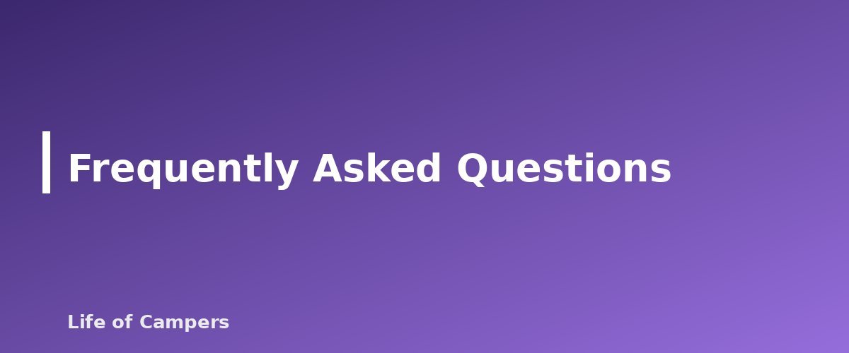 Frequently Asked Questions - section banner for Renting an RV for the First Time