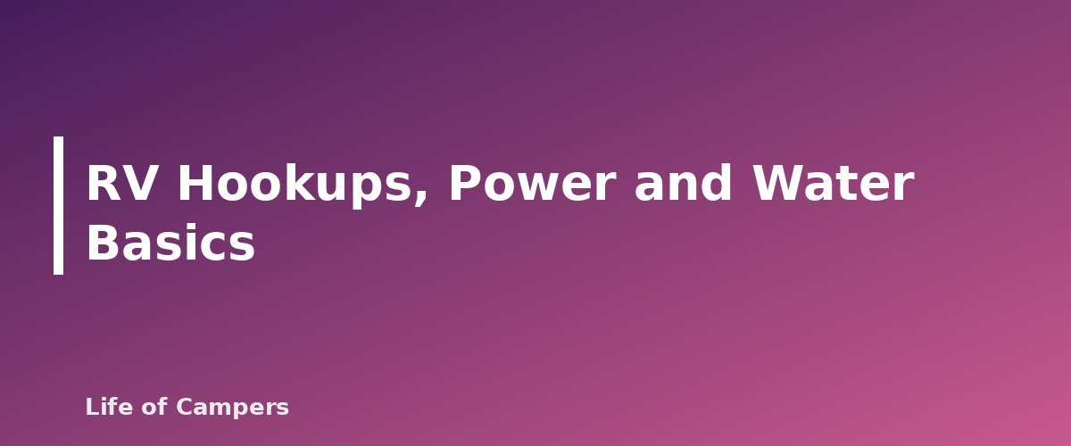 RV Hookups, Power and Water Basics - section banner for RV Camping for Beginners