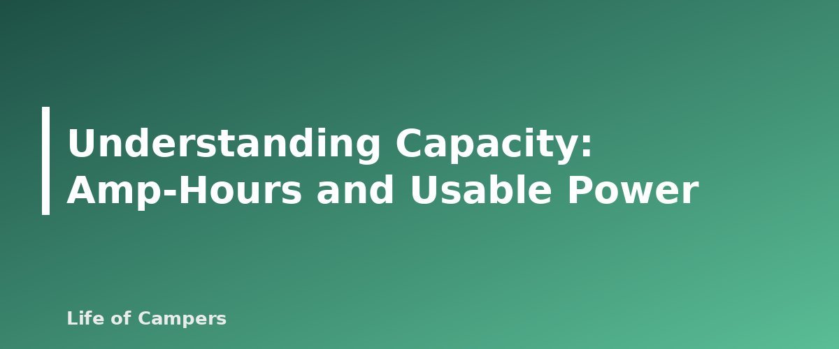 Understanding Capacity: Amp-Hours and Usable Power - section banner for RV Battery Basics