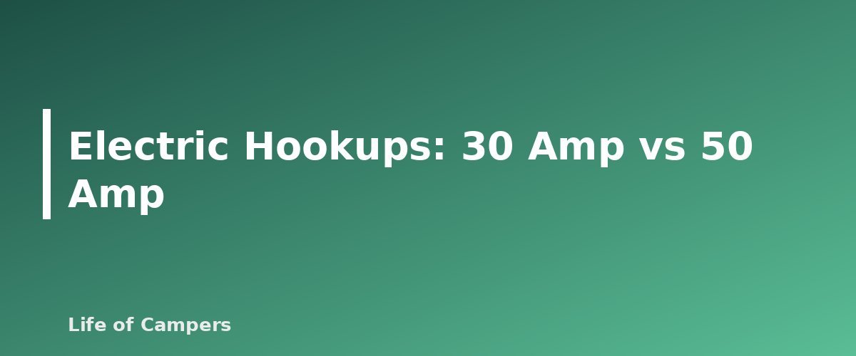 Electric Hookups: 30 Amp vs 50 Amp - section banner for RV Hookups Explained