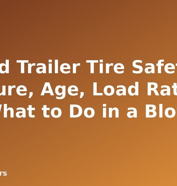 RV and Trailer Tire Safety: Pressure, Age, Load Ratings and What to Do in a Blowout