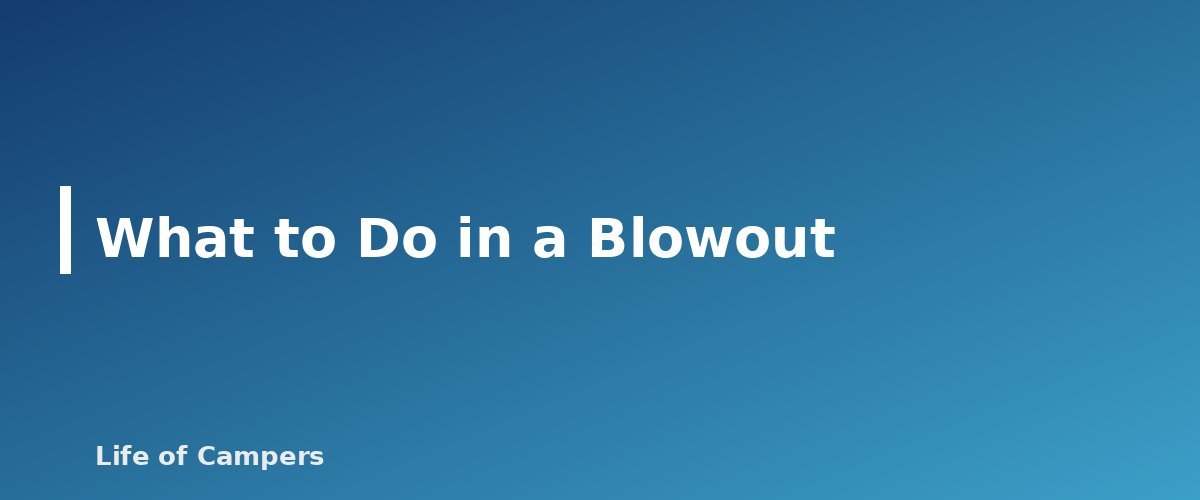 What to Do in a Blowout - section banner for RV and Trailer Tire Safety