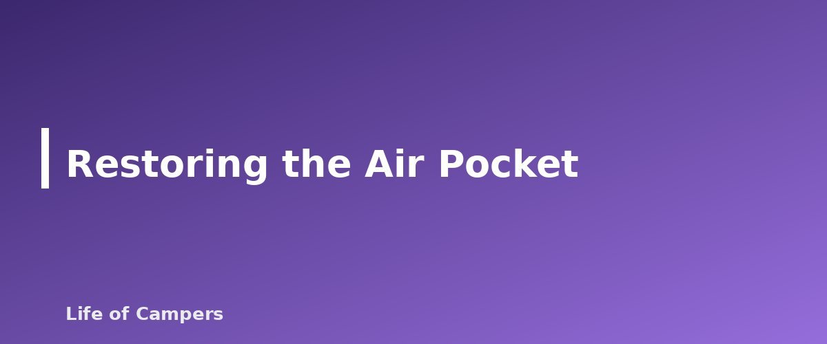 Restoring the Air Pocket - section banner for RV Water Heater Basics
