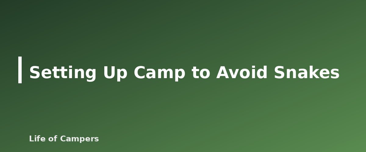Setting Up Camp to Avoid Snakes - illustration for Snake and Insect Safety at the Campsite