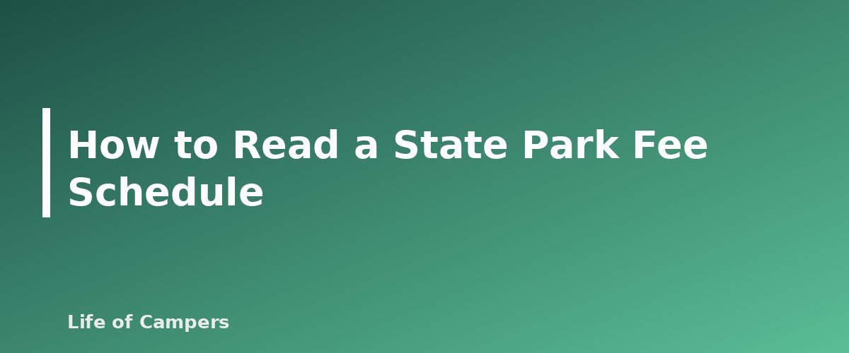 How to Read a State Park Fee Schedule - section banner for State Park Camping Passes and Fees