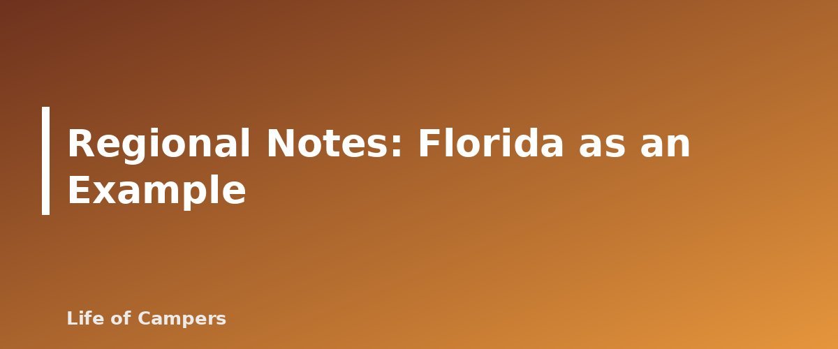 Regional Notes: Florida as an Example - section banner for State Park Camping Passes and Fees