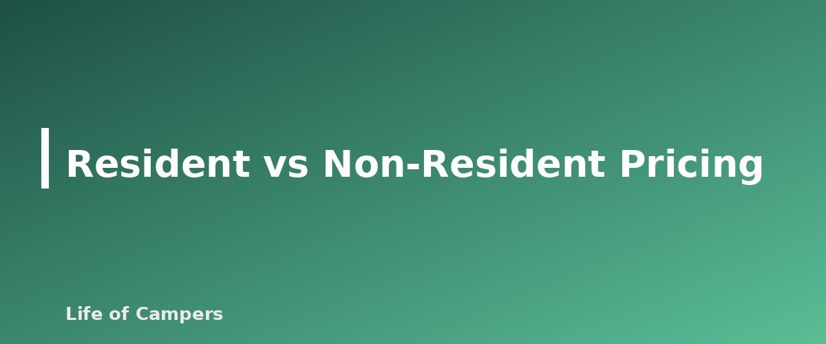 Resident vs Non-Resident Pricing - section banner for State Park Camping Passes and Fees