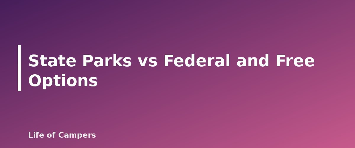 State Parks vs Federal and Free Options - section banner for State Park Camping Passes and Fees