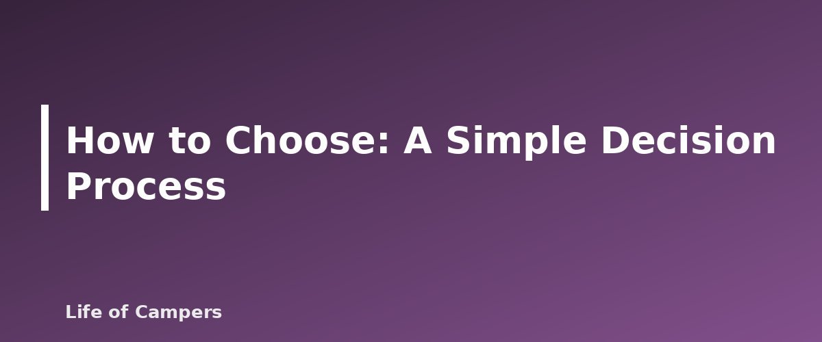How to Choose: A Simple Decision Process - illustration for Tent Buying Guide: Capacity, Seasons and Features