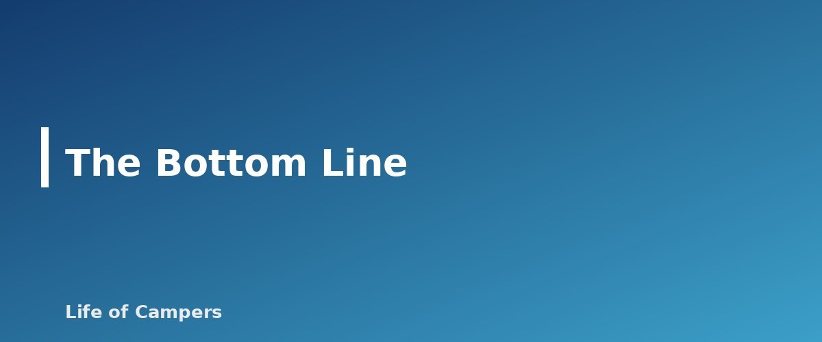 The Bottom Line - section banner for Tick Prevention and Removal for Campers